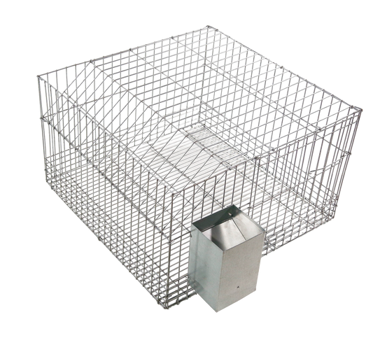 GAIOLA P/ COELHOS MED. 60X80X45CM C/ COMED AUTOMATICO EM CHAPA GALVENIZADA C02