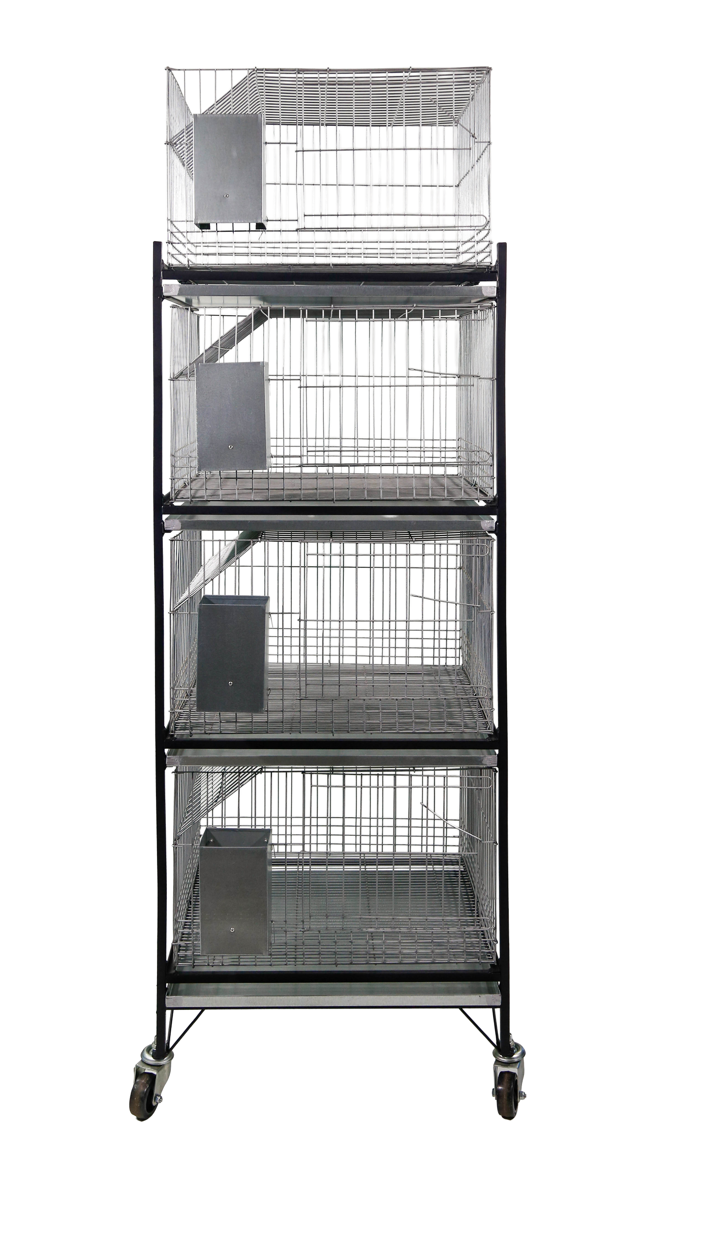 EXPOSITOR C/4 GAI. P/COELHOS(C01), C/ ESTRTURA DE FERRO BAND. E COMED. AUTOMATICOS C05