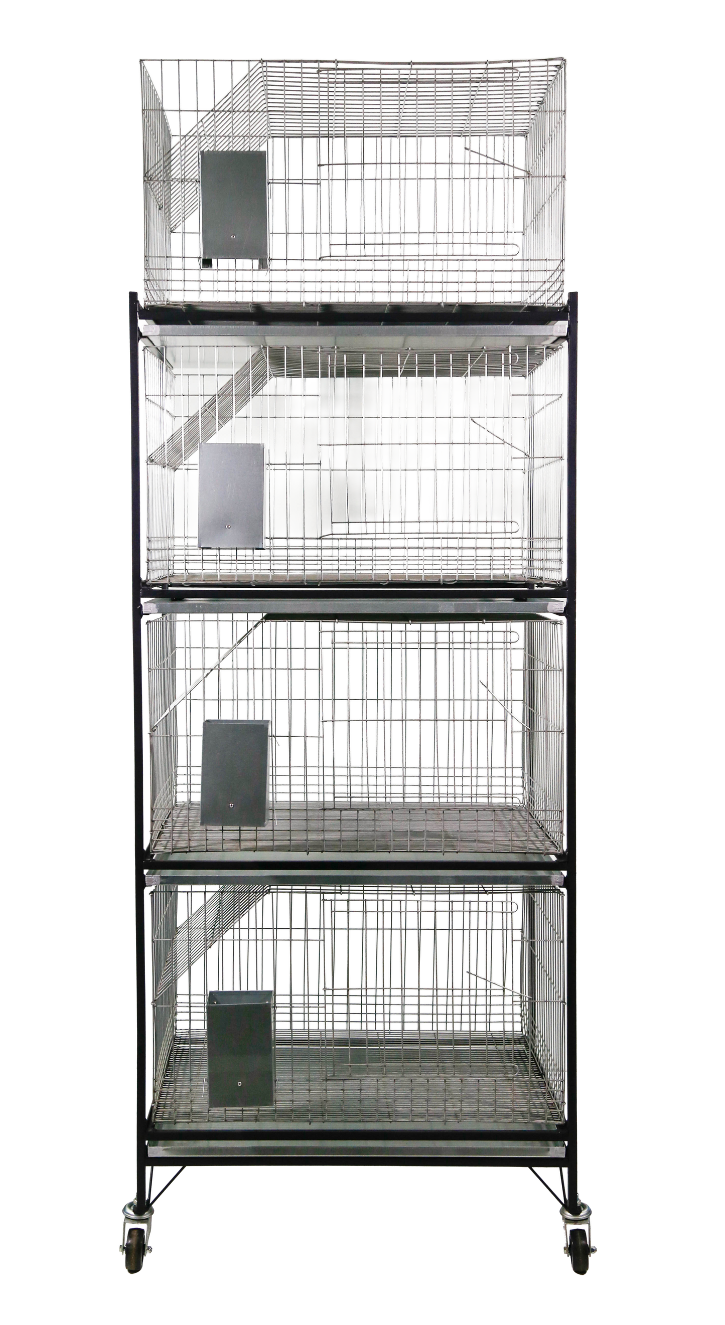 EXPOSITOR C/4 GAI.P/COELHOS(C02), C/ ESTRUTURA DE FERRO BANDEJAS E COMED. AUTOMATICO C06