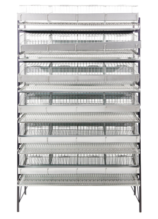 CD04 -  Expositor c/ capacidade p/ até 6 gaiolas codornas p/240 aves