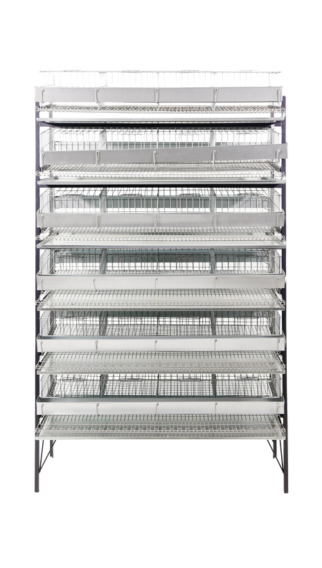 CD04 -  Expositor c/ capacidade p/ até 6 gaiolas codornas p/240 aves
