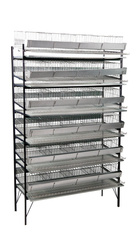CD04 -  Expositor c/ capacidade p/ até 6 gaiolas codornas p/240 aves