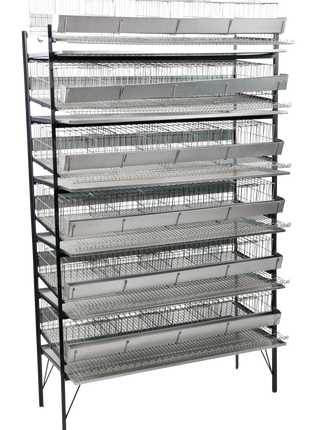 CD04 -  Expositor c/ capacidade p/ até 6 gaiolas codornas p/240 aves