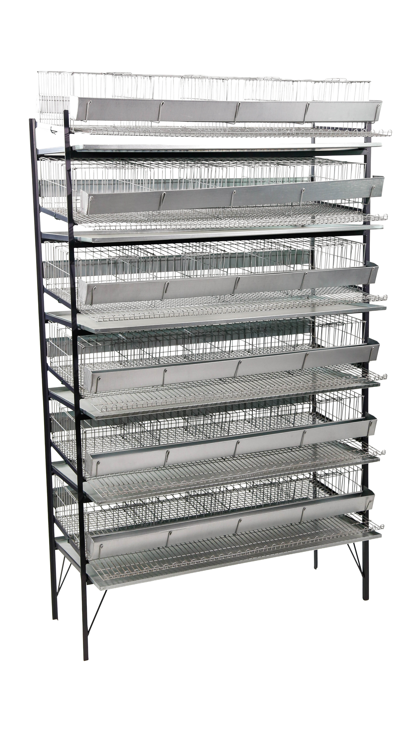 EXPOSITOR C/ CAPACIDADE P/ ATÉ 6 GAIOLAS CODORNAS P/240 AVES CD04