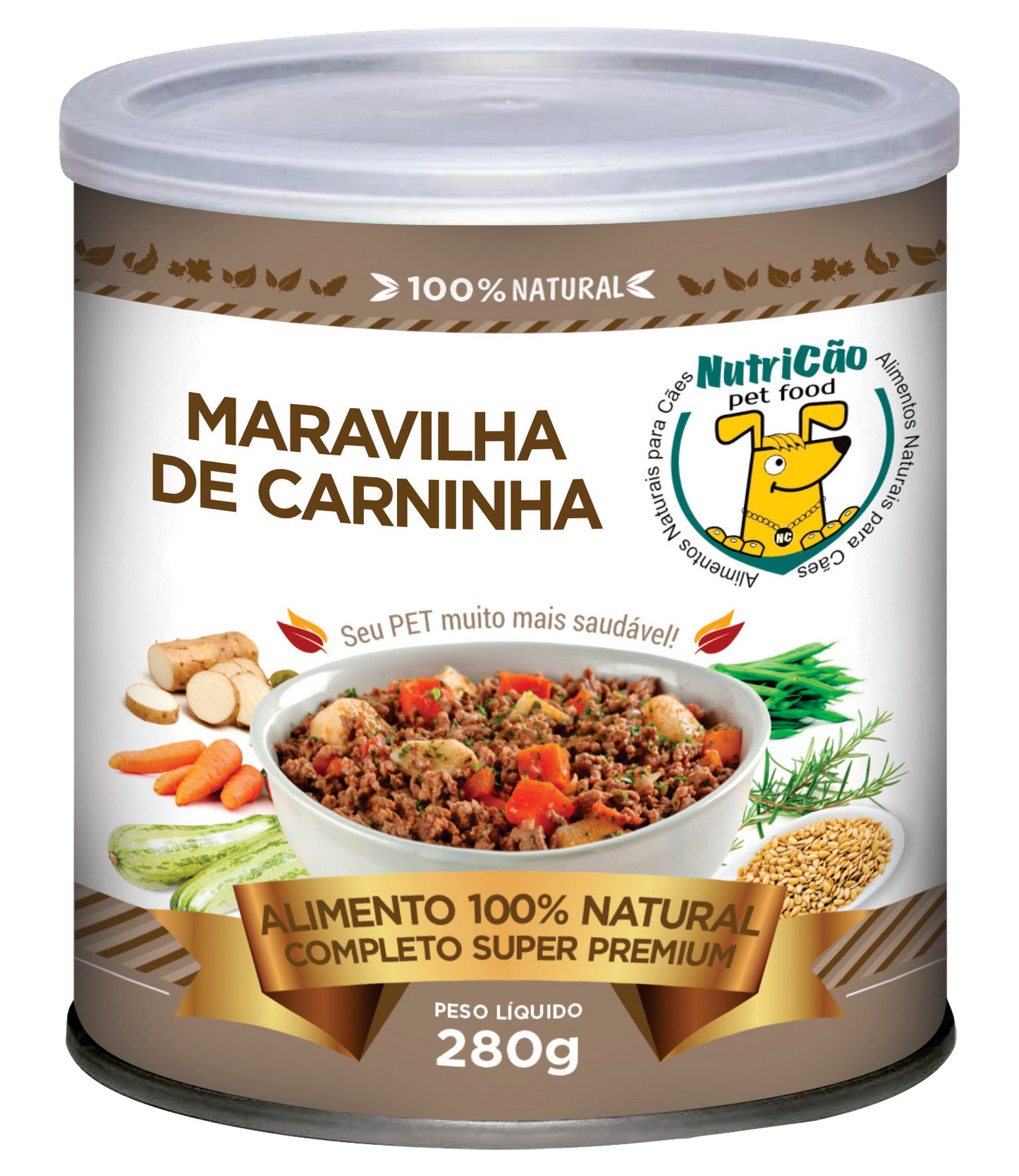 MARAVILHA DE CARNINHA - ALIMENTO NATURAL PARA CÃES 280 GR.