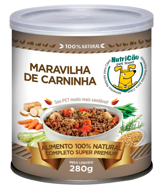 MARAVILHA DE CARNINHA - ALIMENTO NATURAL PARA CÃES 280 GR.