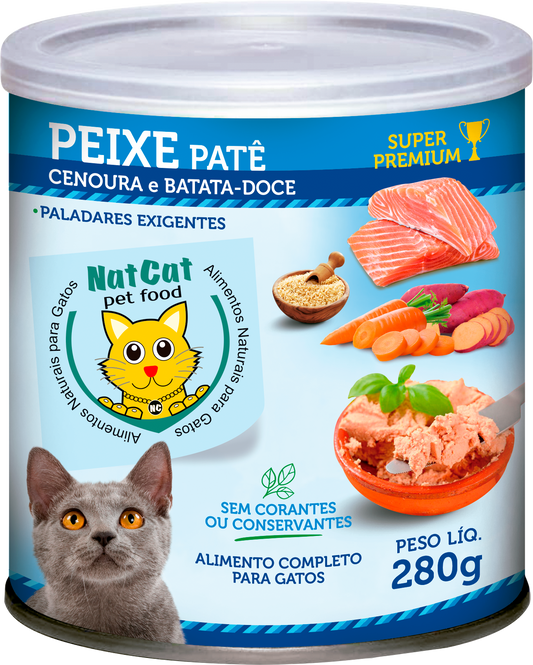 PATÊ SUPER PREMIUM PARA GATOS - SABOR PEIXE 280 GR