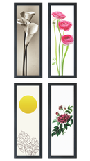 343 - QUADRO ESTAMPAS FLORES LAQ.
