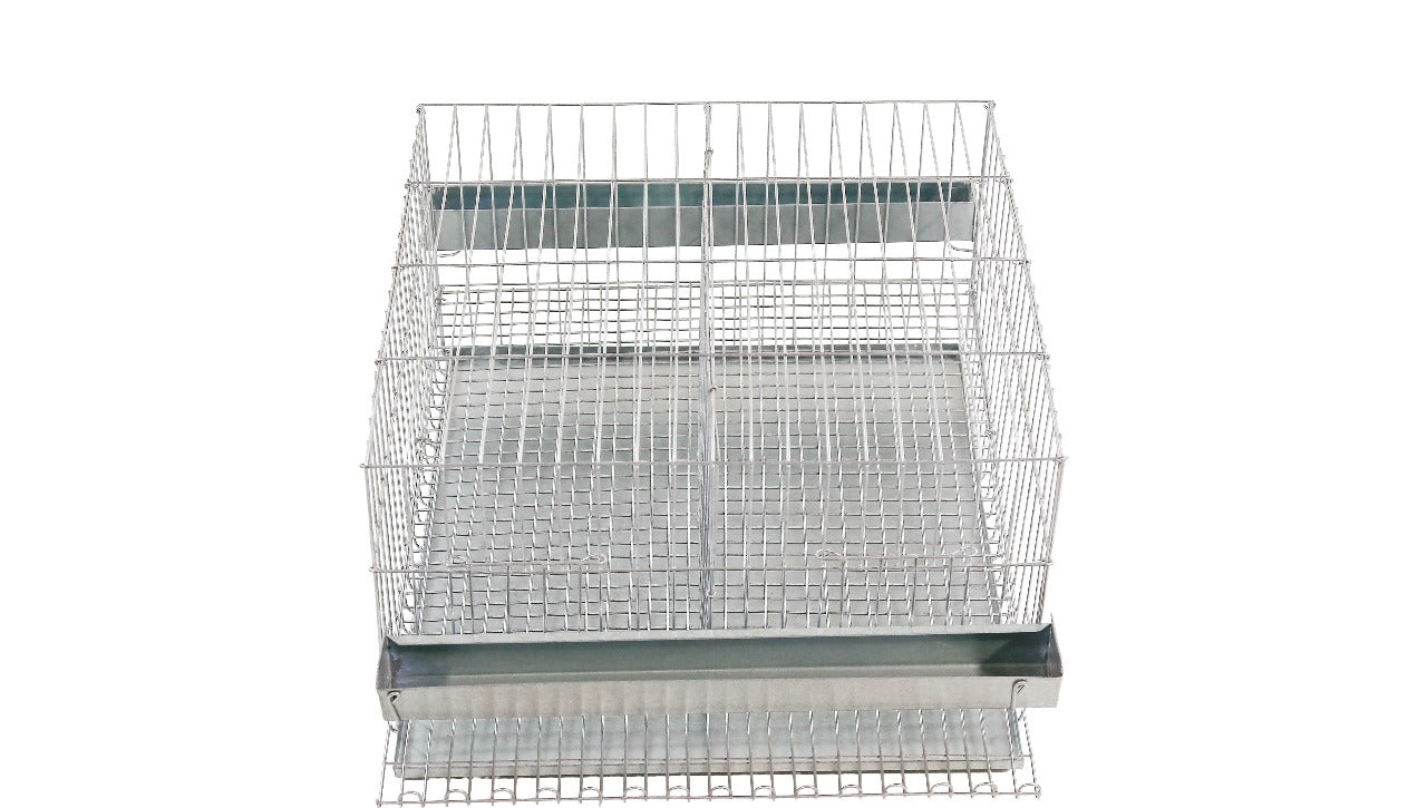 Gaiola para codorna de postura c/ 2 boxes Cap 20 aves Med 47x63x25cm CD02