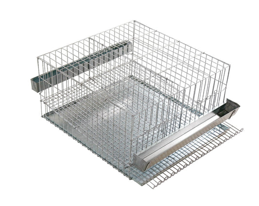 Gaiola para codorna de postura c/ 2 boxes Cap 20 aves Med 47x63x25cm CD02