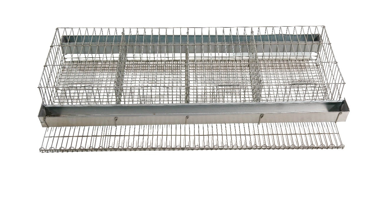 Gaiola p/ codorna de postura com 4 boxes, cap. até 40 aves Med 97x55x16cm CD03