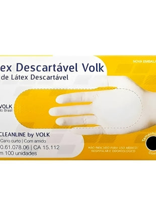 Luvas Descartáveis Volk Do Brasil Latex Descartável Tamanho M E G Cano Curto Com amido