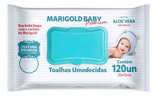 Kit 3 Lenços Umedecido Hipoalergênico 120un Marigold Premium