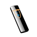 Isqueiro Elétrico Recarregável USB Touch Sem Chama à Prova de Vento - Preto