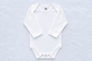 Body Manga Longa Bebê Suedine 100% Algodão Liso Confort