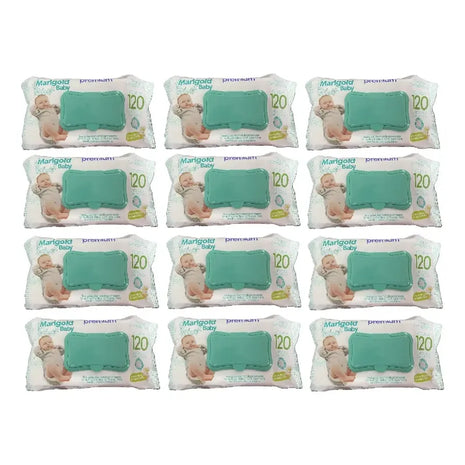 Kit 12 Lencinho Umedecido Marigold Camomila 120und Atacado