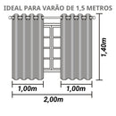 Cortinas Blackout em Tecido  Com Voil  2.00 x 1.40