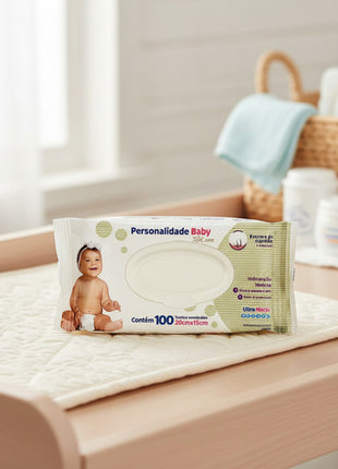 Kit 5 Pacotes C/100 Lenço Umedecido Personalidade Baby