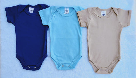 Kit Com 3 Body Manga Curta Para Menino