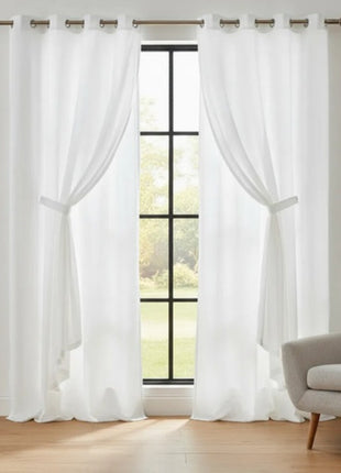 Cortinas Blackout em Tecido  Com Voil  2.80x1.60