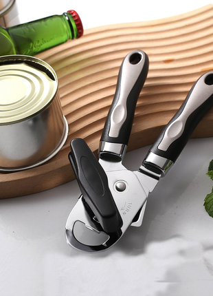 Abridor de Latas Profissional com Cortador de Aço Inox e Cabo Antiderrapante Bomvink