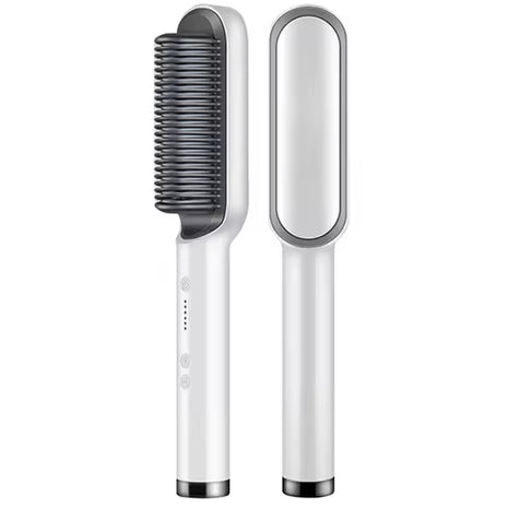 Escova Alisadora de Cabelo Elétrica Bivolt Alisa e Modela