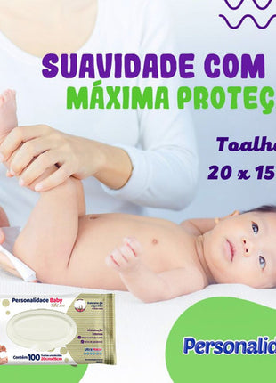 Lenço Umedecida Personalidade Baby Pacote 100 Unidades