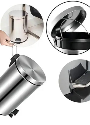 LIXEIRA DE AÇO INOX 5L COM PEDAL BMAX BMF1253