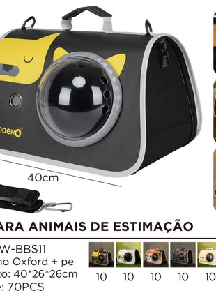Bolsa Pet Viagem Passeio com Janela e Ventilação