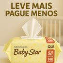 Kit 6 Toalha Lenço Umedecido Baby Star 840und Hipoalergênico