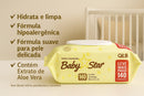 Kit 6 Toalha Lenço Umedecido Baby Star 840und Hipoalergênico