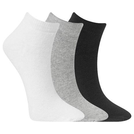 Kit 3 Pares Meia Cano Curto Unissex Leve e Confortável