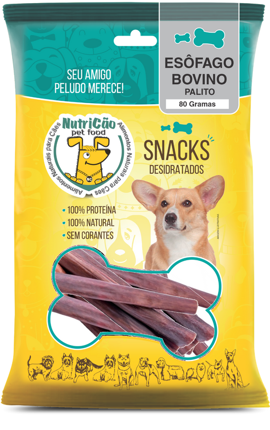 ESÔFAGO BOVINO DESIDRATADO 80 GR
