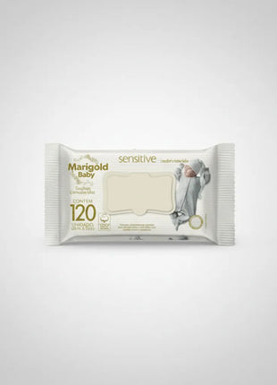 Kit 6 Toalha Lenço Umedecido Bebe Marigold Sensitive 120und