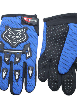 Luva Motoqueiro Motociclista Esportiva com Proteção Antiderrapante Azul