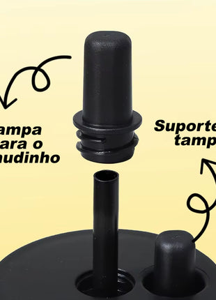 Copo Térmico com Tampa e Alça – 710ml | FUTUREEXPECTATION Inox 059 Preto