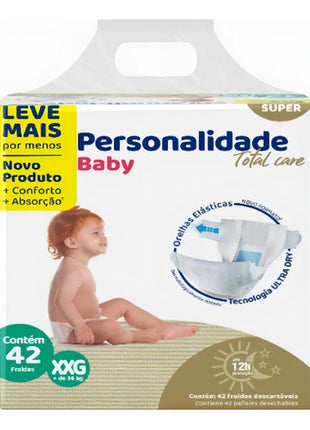 Fralda Personalidade Baby Total Care - Do P Ao Xxg - Econômica