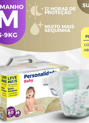 Fralda Personalidade Baby Total Care - Do P Ao Xxg - Econômica