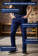 Calça Jeans Masculina Trabalho Reforçada