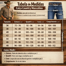 Calça Country Masculina Rodeio Cowboy Jeans Reta Elastano
